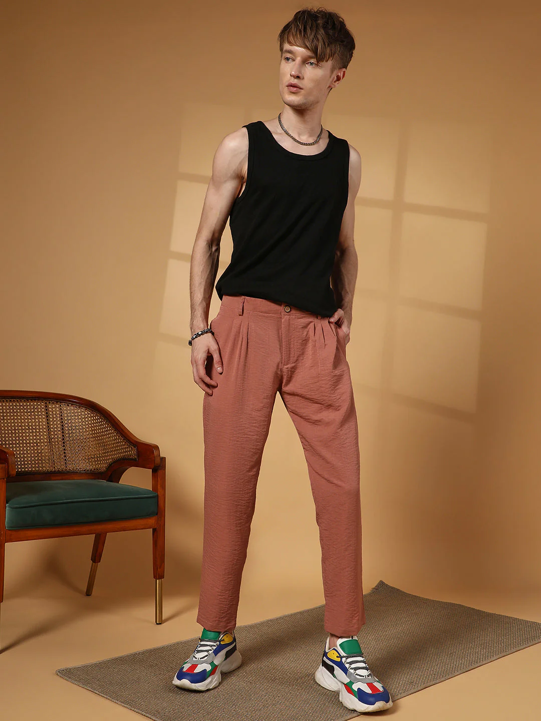 Lightweight - Crinkled Tailored Trousers - Image 5