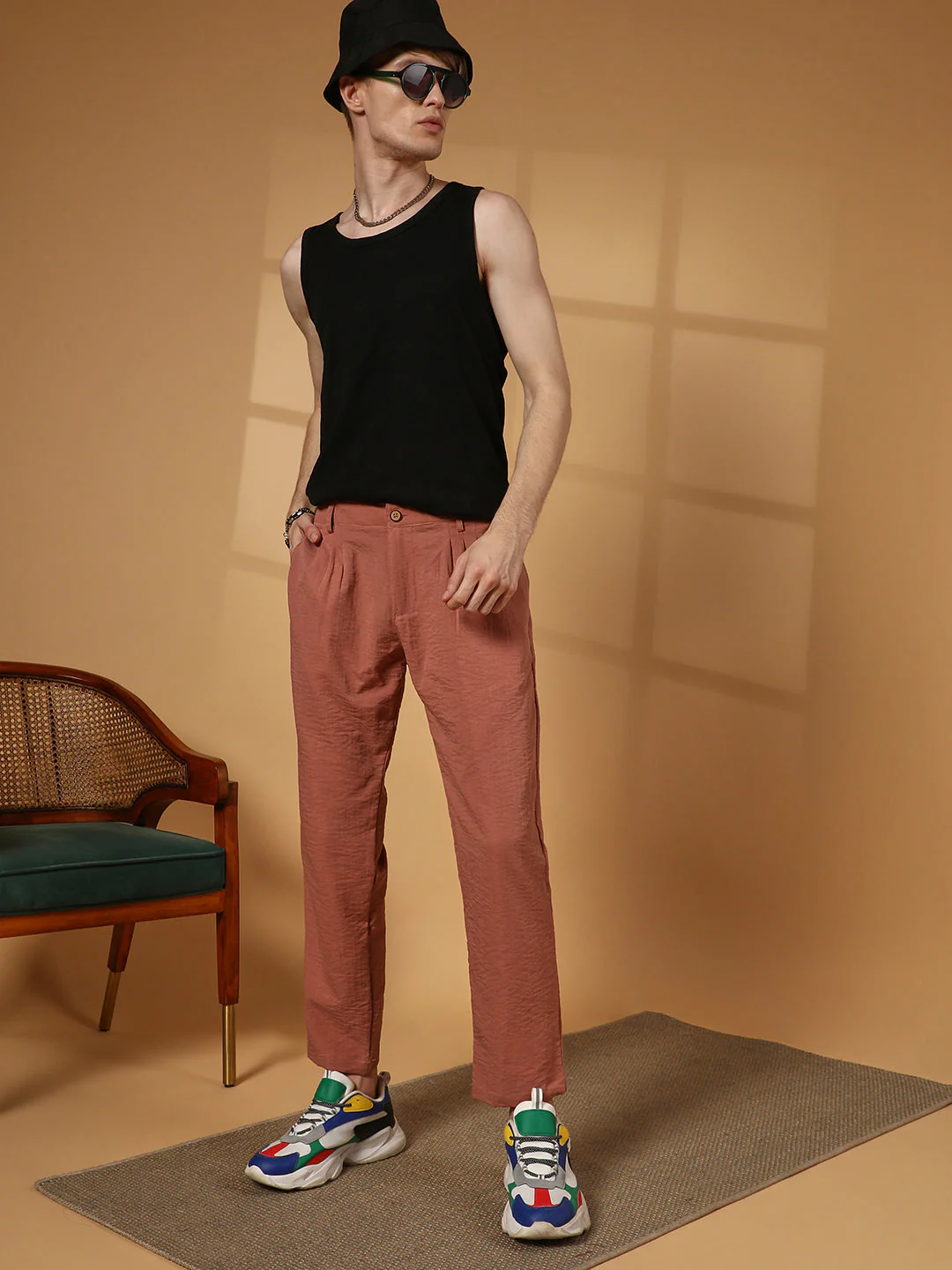 Lightweight - Crinkled Tailored Trousers - Image 6