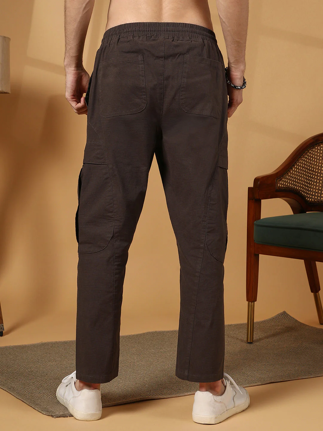 Solid Utility Trousers - Image 4