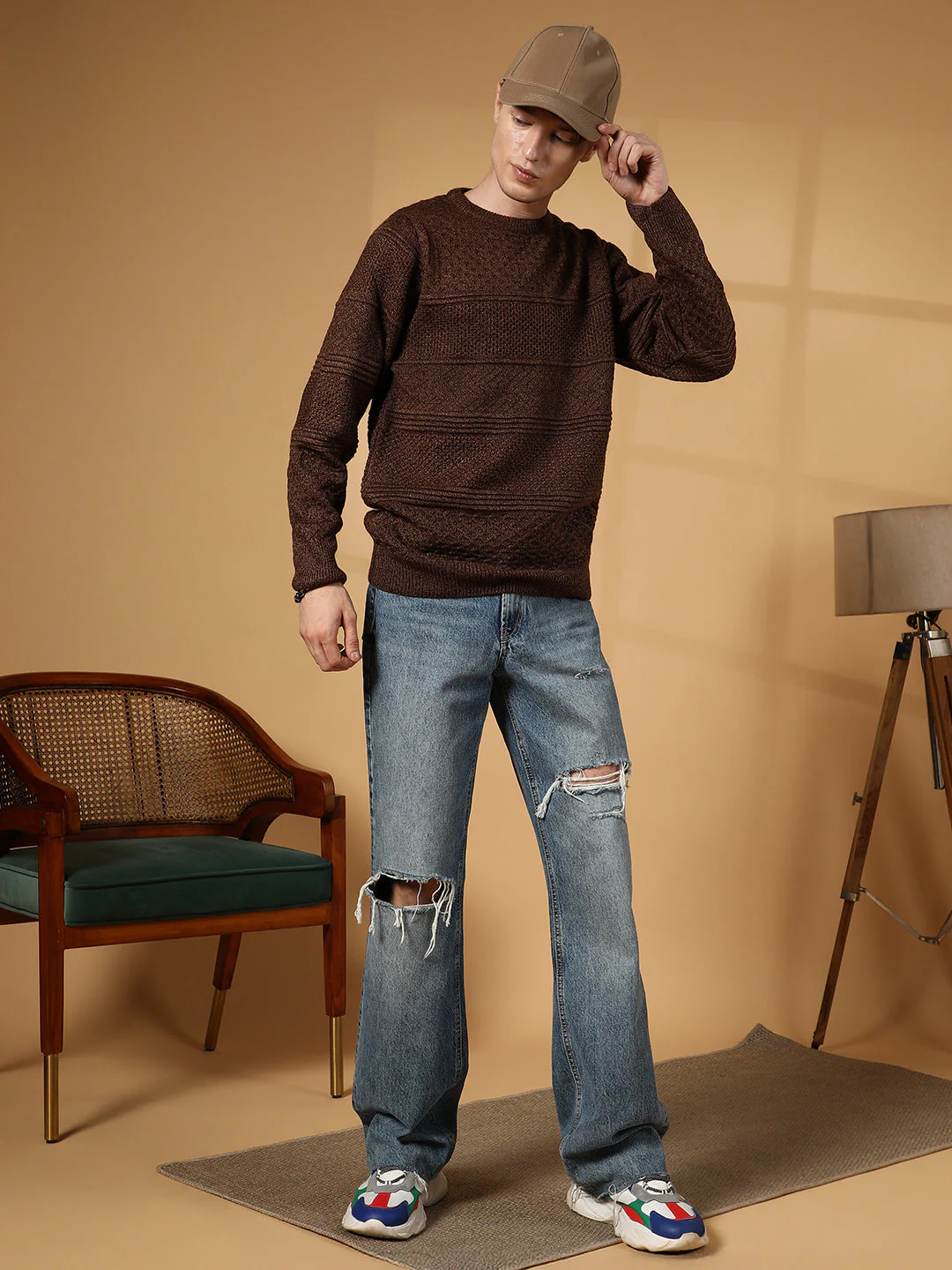 Textured-Knit Pullover Sweater - Image 10
