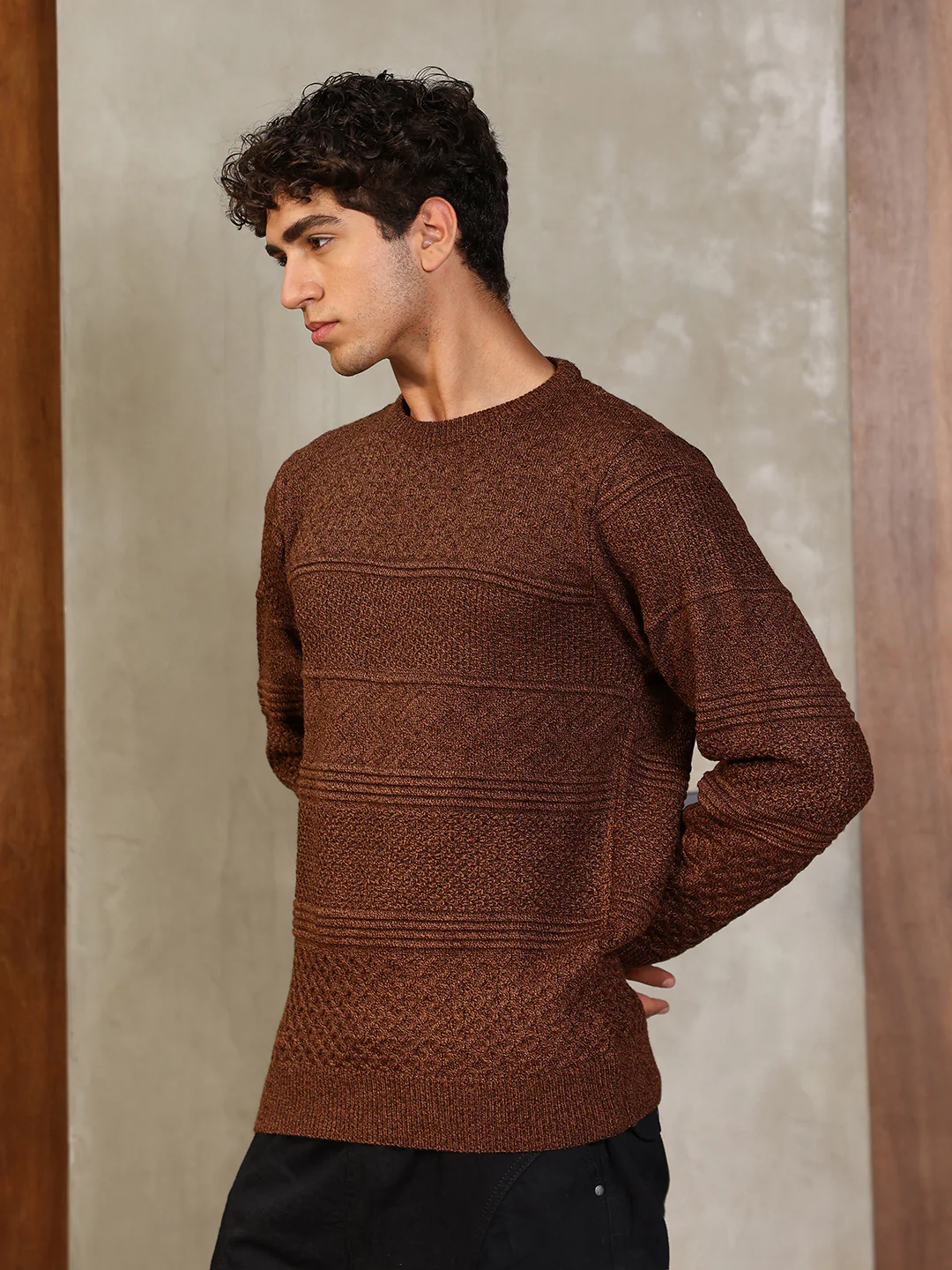 Textured-Knit Pullover Sweater - Image 12