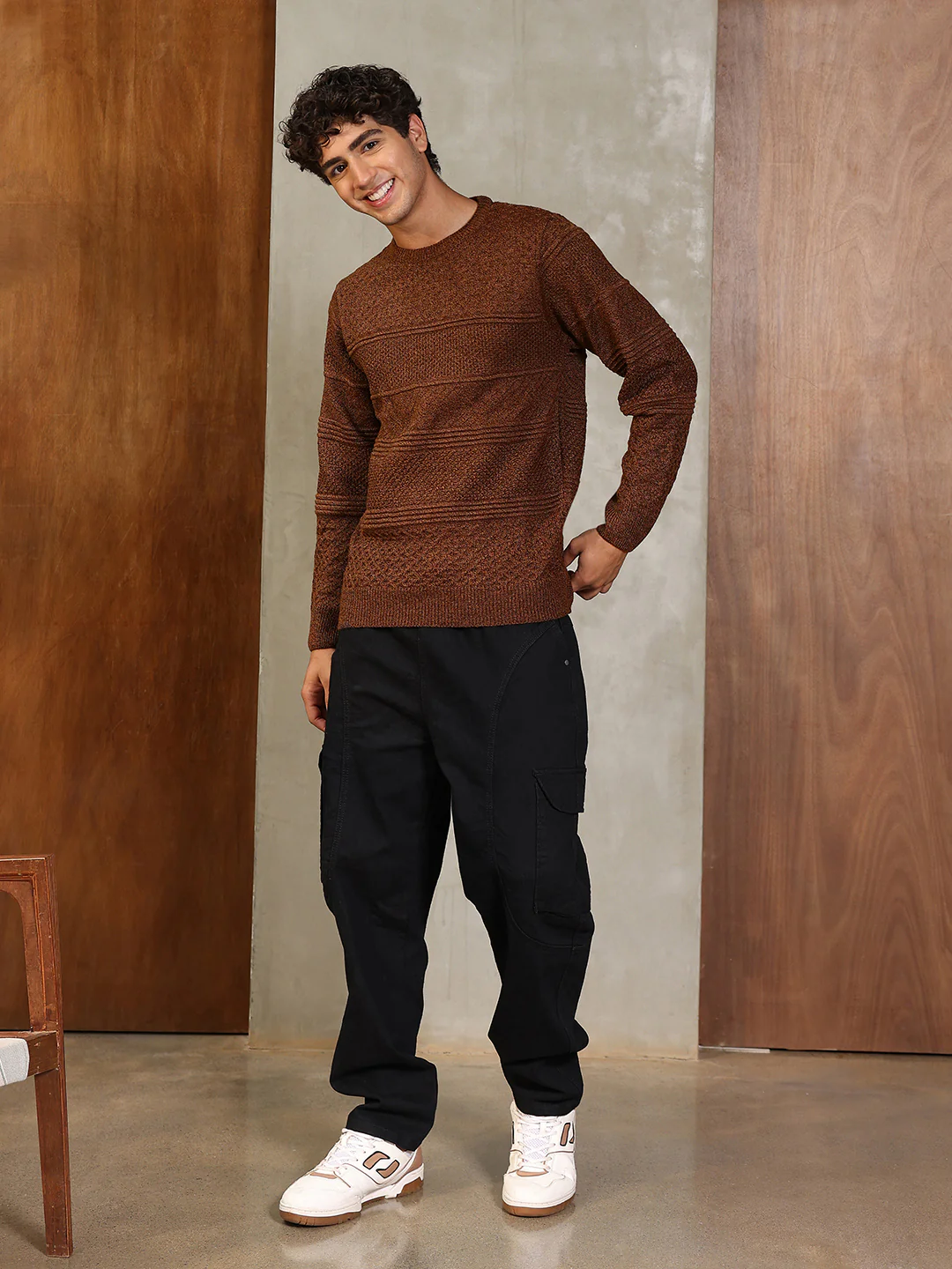 Textured-Knit Pullover Sweater - Image 13