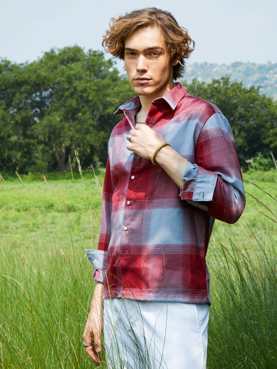 Vignette-Checkered Oversized Shirt - Image 3
