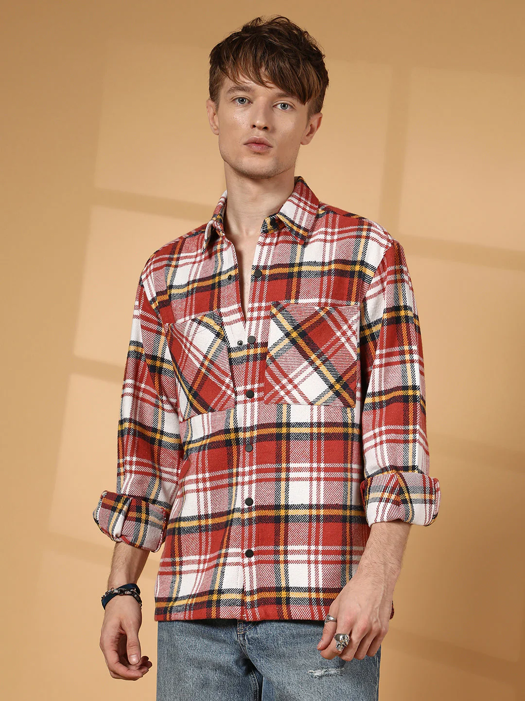 Tartan Plaid Utility Overshirt - Image 2