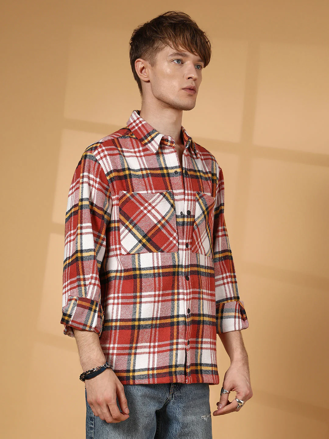 Tartan Plaid Utility Overshirt - Image 3