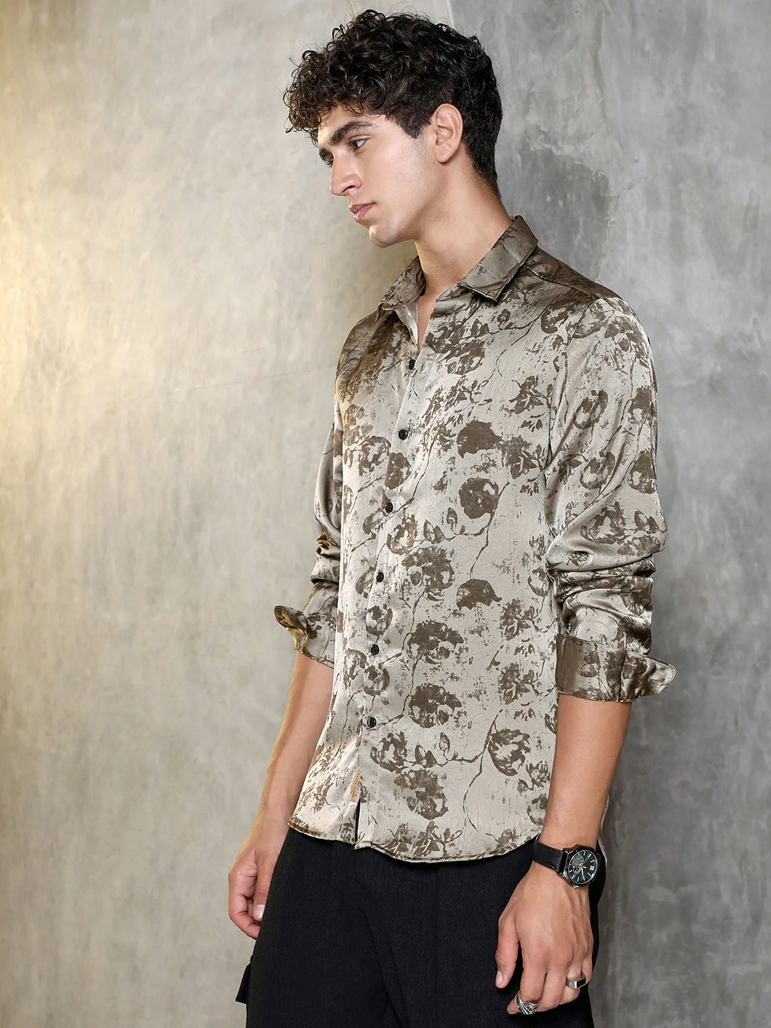 Faded-Flora Jacquard Shirt - Image 3
