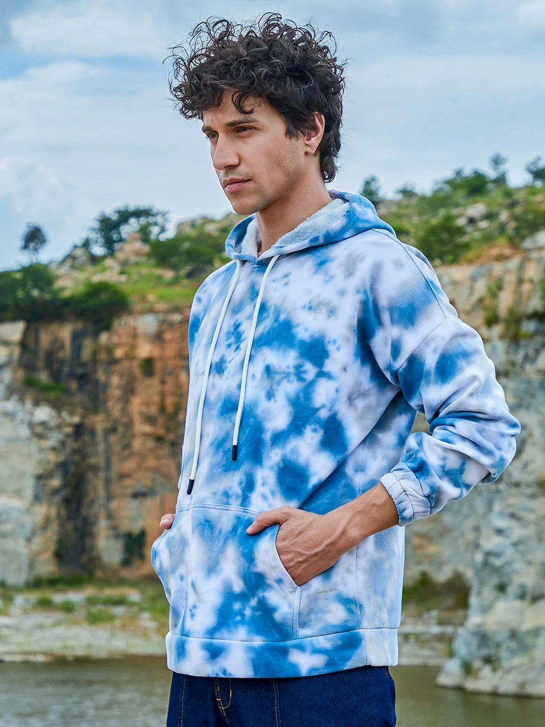 Tie-Dye Oversized Hoodie With Kangaroo Pocket - Image 3