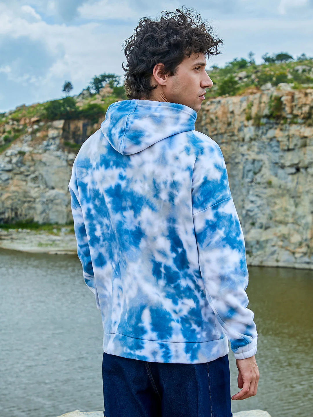 Tie-Dye Oversized Hoodie With Kangaroo Pocket - Image 4
