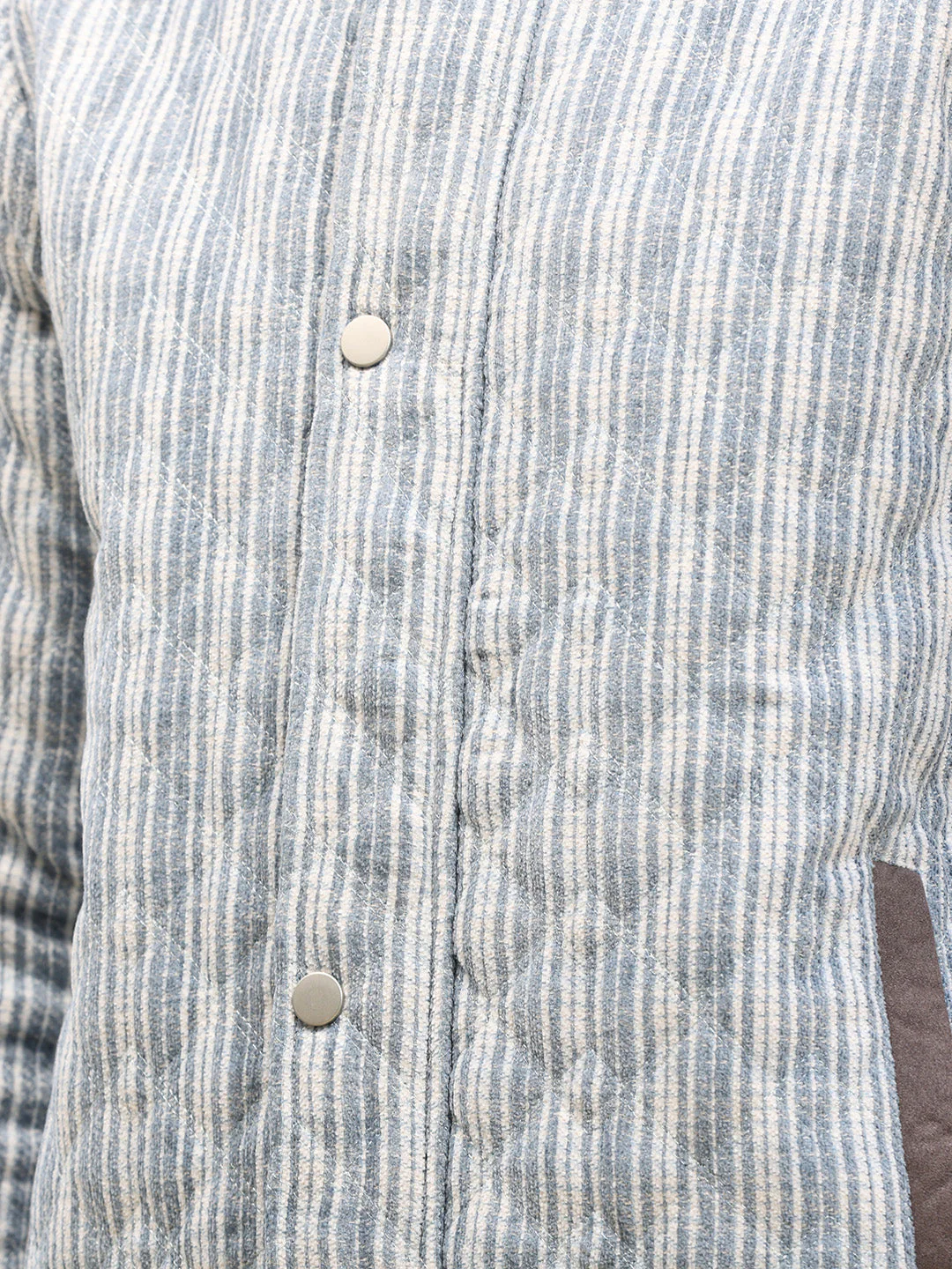 Striped Quilted Bomber Jacket - Image 7