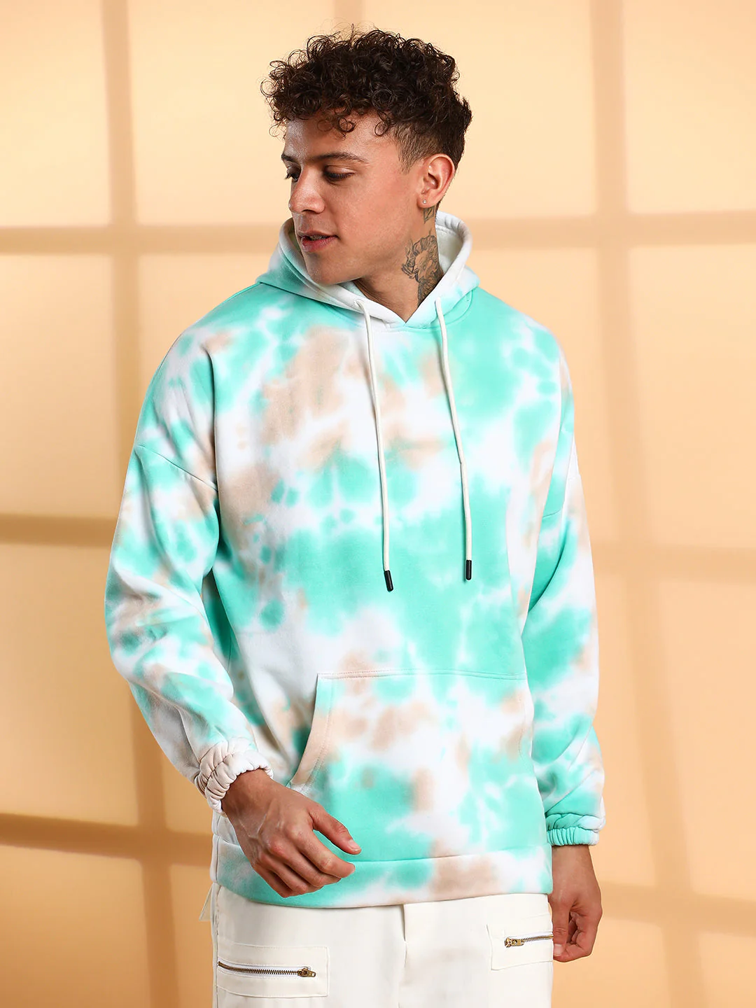 Tie-Dye Oversized Hoodie With Kangaroo Pocket - Image 2