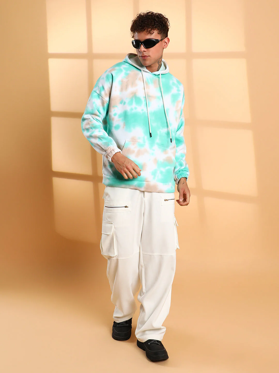 Tie-Dye Oversized Hoodie With Kangaroo Pocket - Image 6