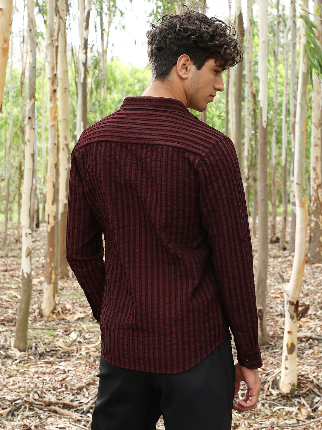 Edgy-Stripe Jacquard Shirt - Image 4