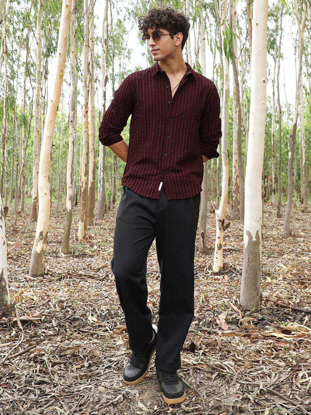 Edgy-Stripe Jacquard Shirt - Image 6