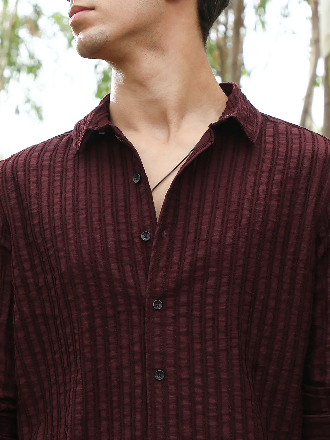 Edgy-Stripe Jacquard Shirt - Image 7