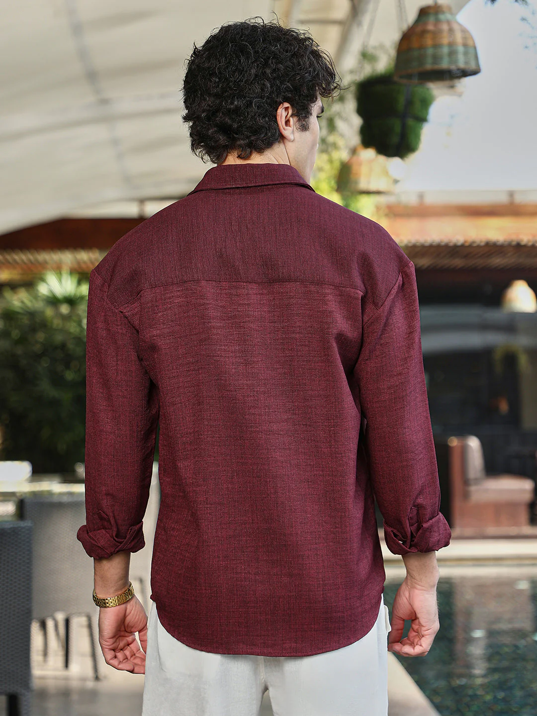Modular Solid Oversized Shirt - Image 4