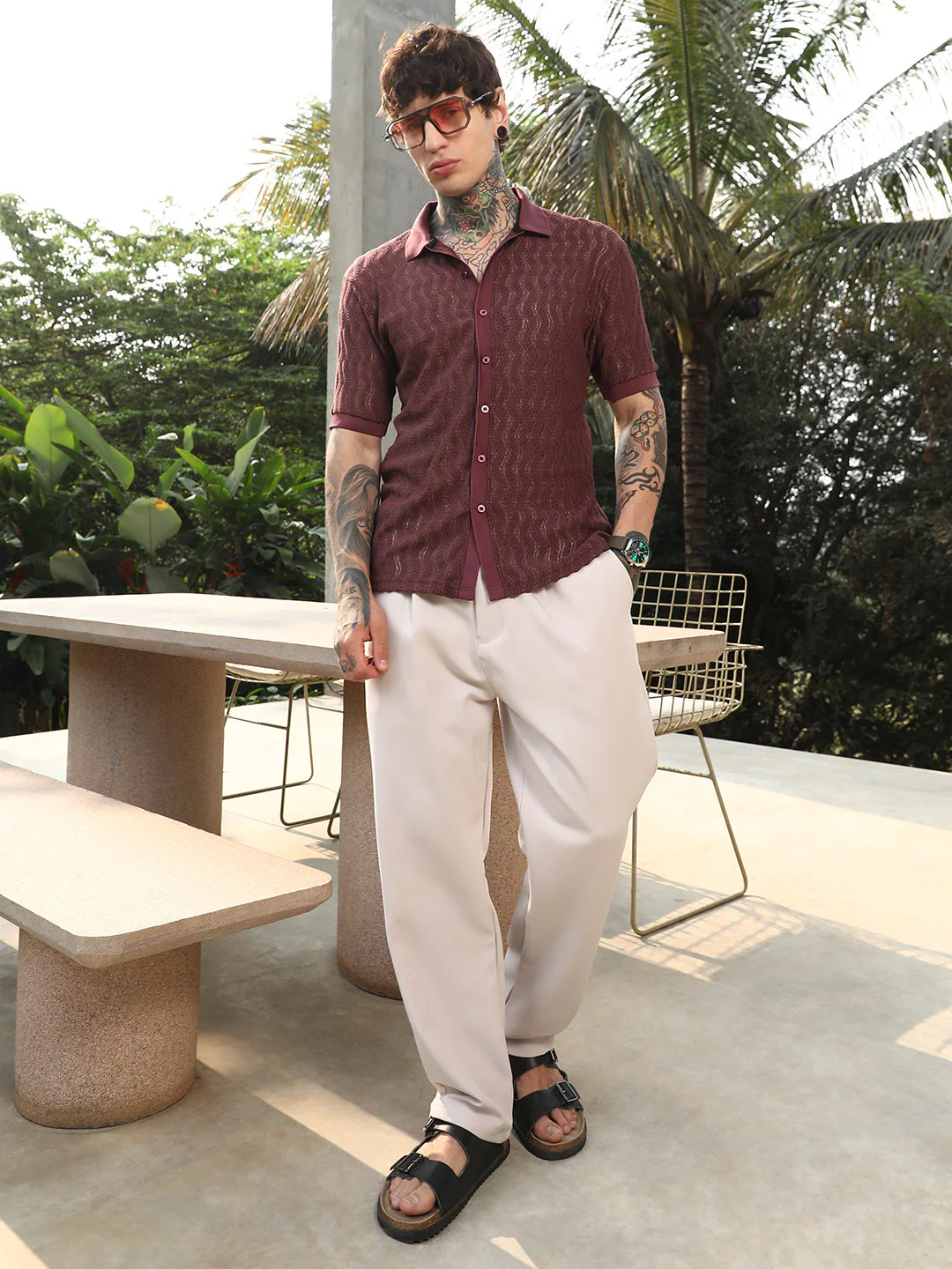 Swirl-Knit Polo Shirt - Image 14