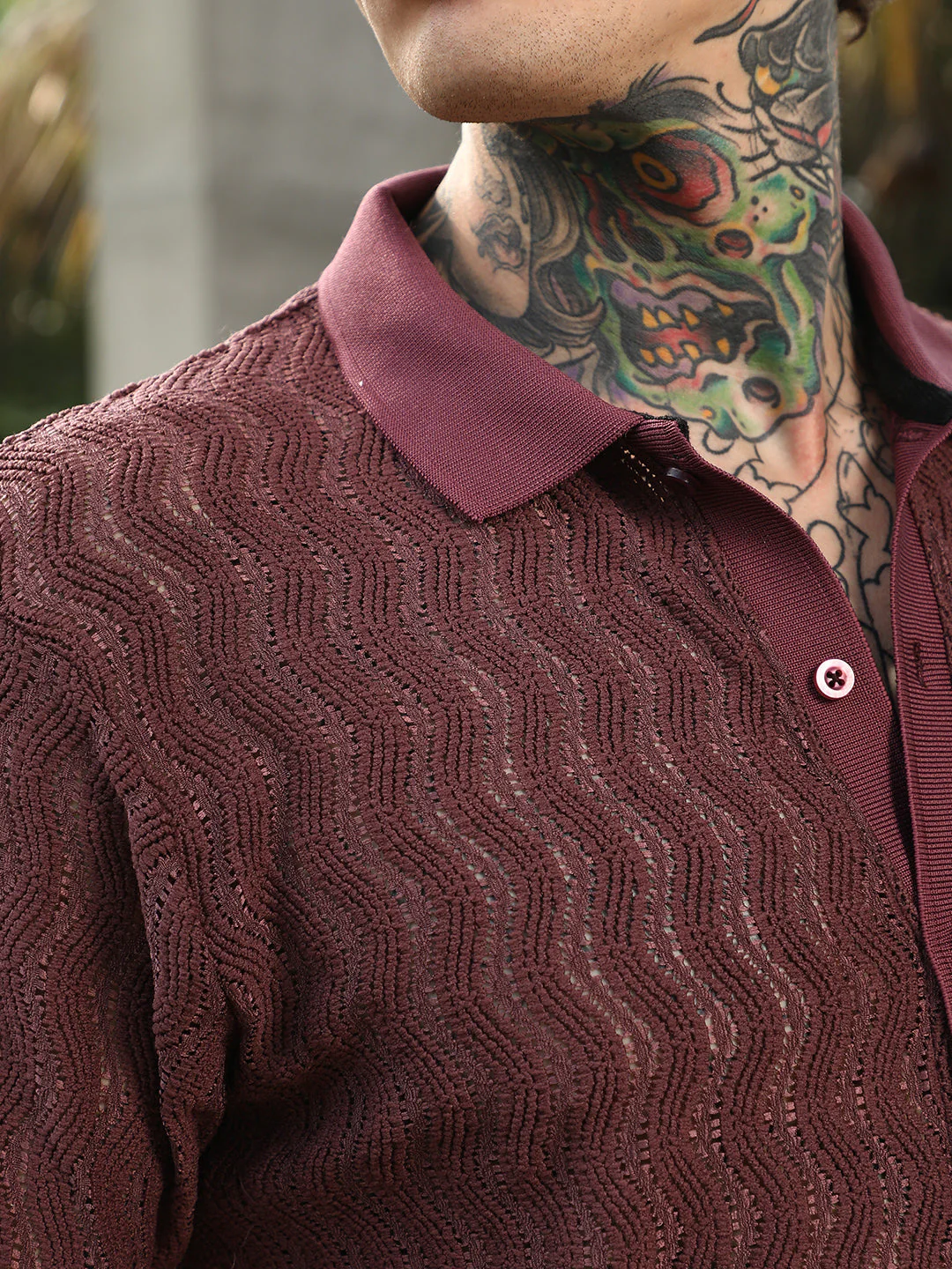 Swirl-Knit Polo Shirt - Image 15