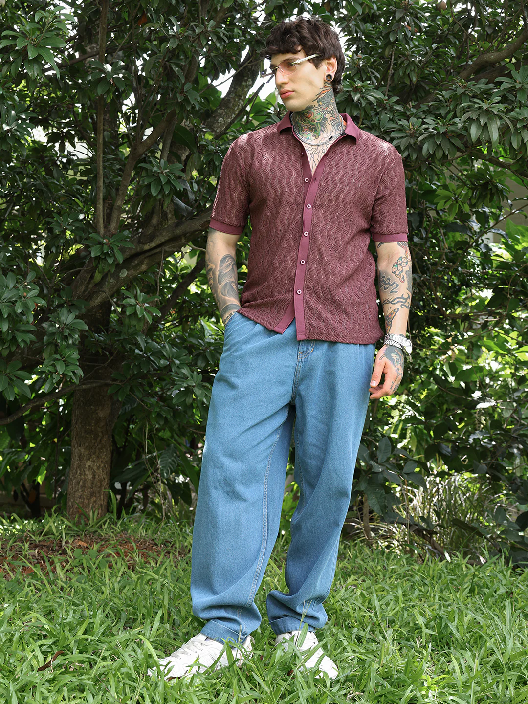 Swirl-Knit Polo Shirt - Image 20