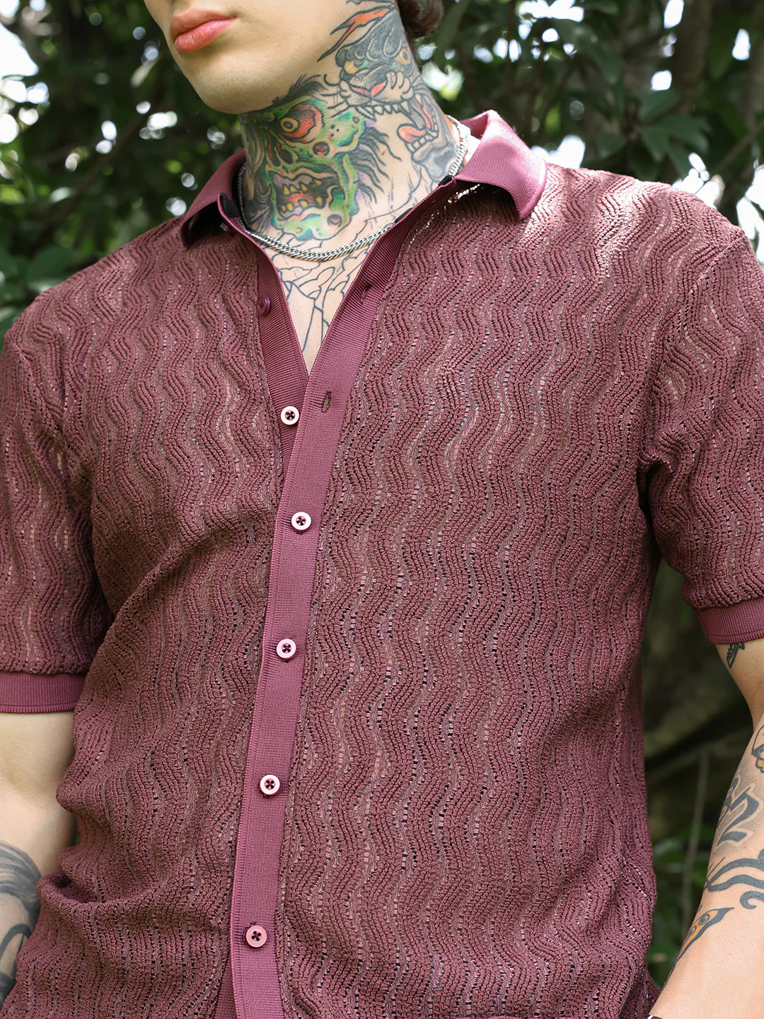 Swirl-Knit Polo Shirt - Image 21