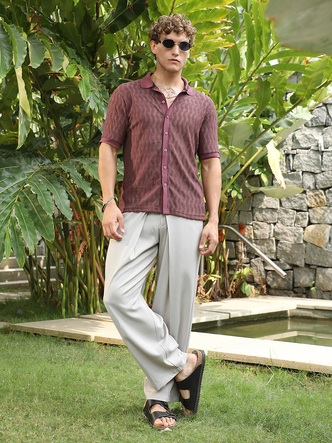 Swirl-Knit Polo Shirt - Image 7