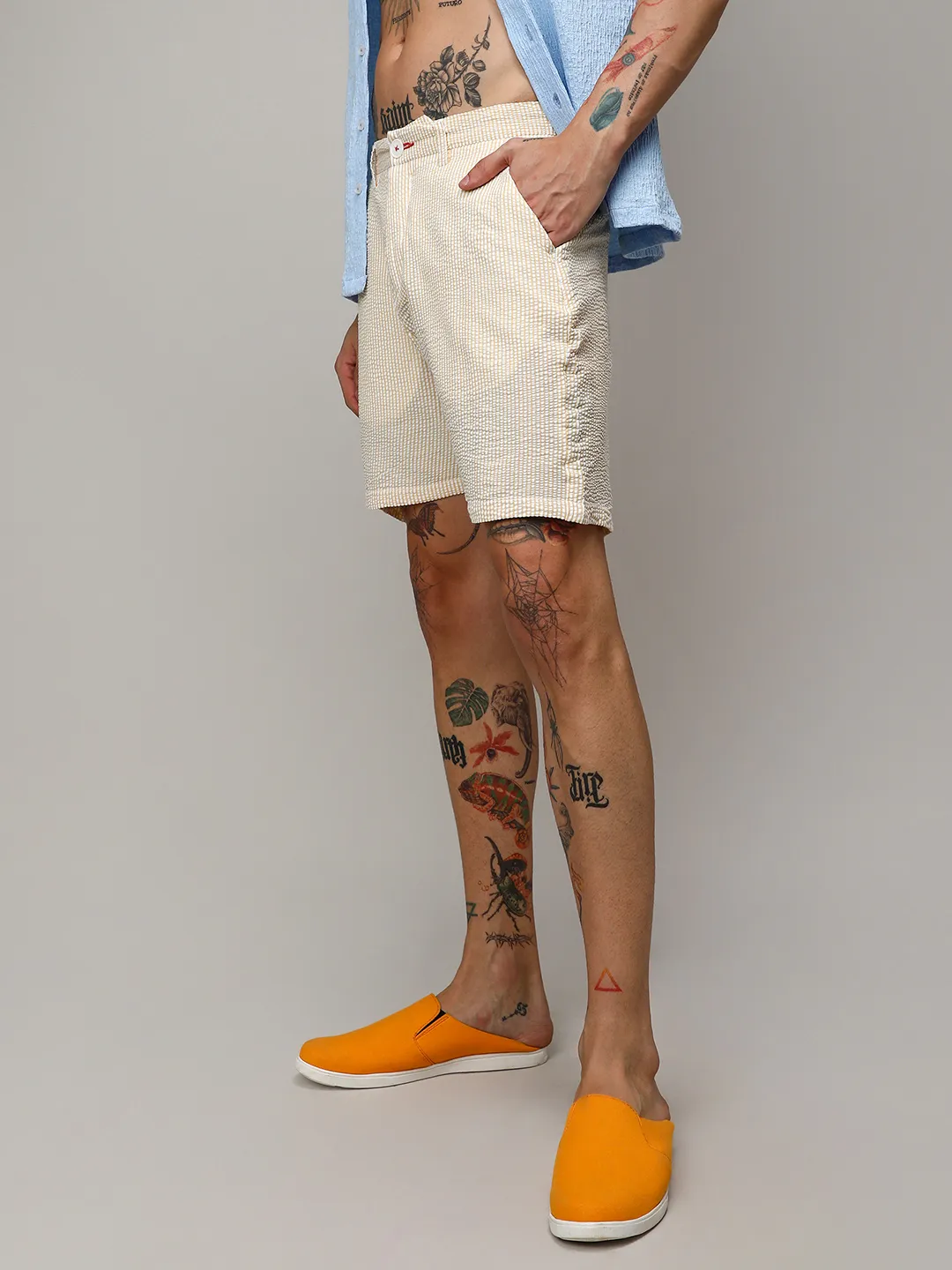 Seersucker Stripe Shorts - Image 3