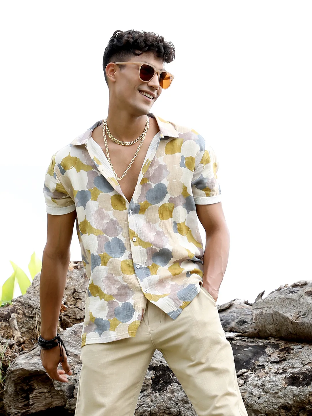 Abstract Print Shirt - Image 2