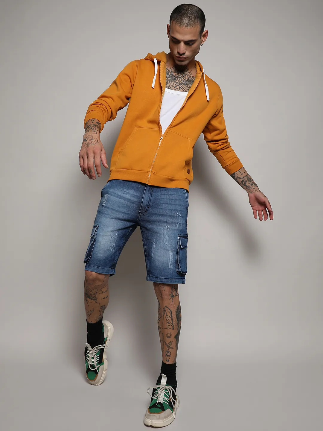 Zip-Front Hoodie With Contrast Drawstring - Image 5