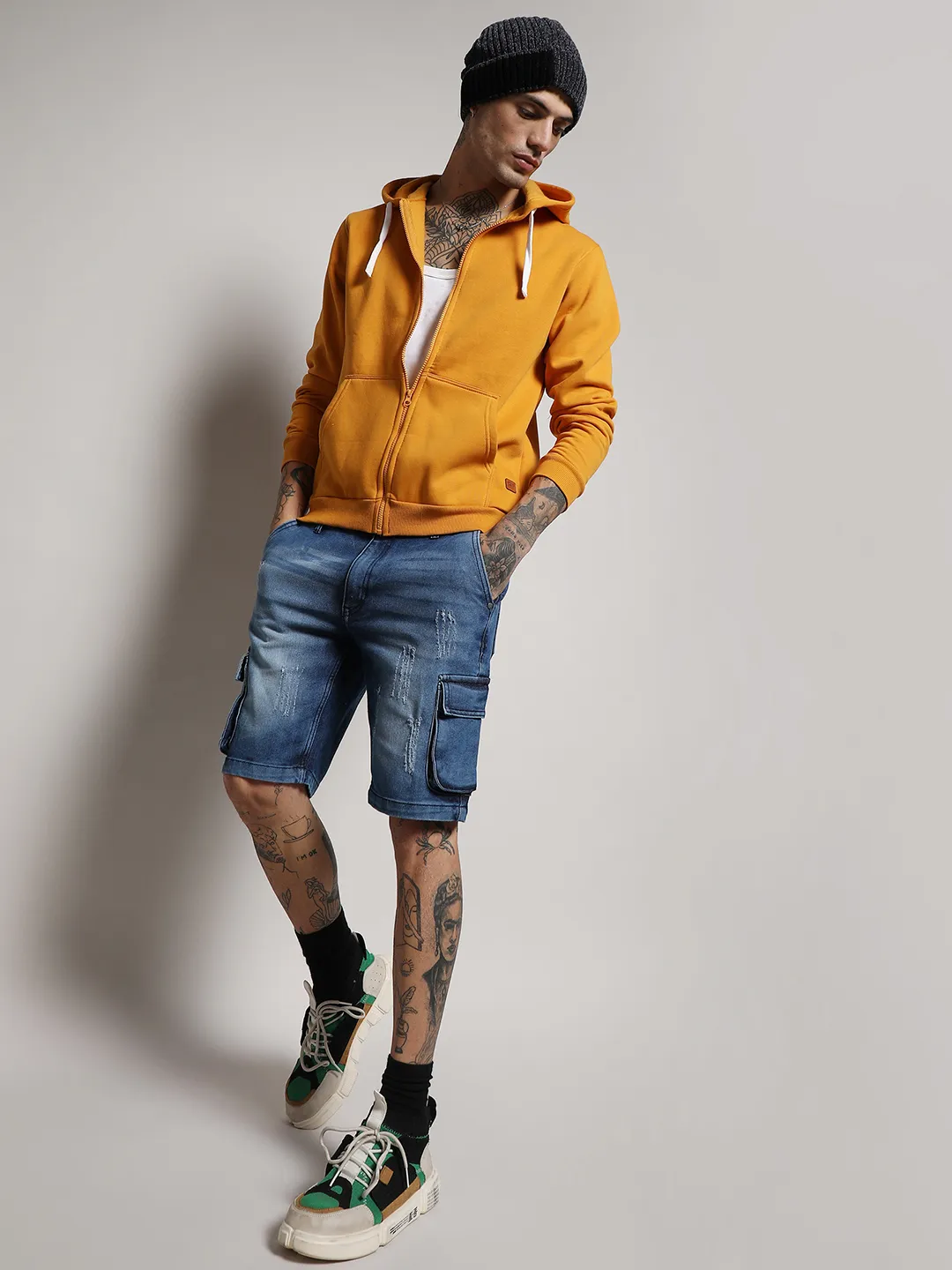Zip-Front Hoodie With Contrast Drawstring - Image 6