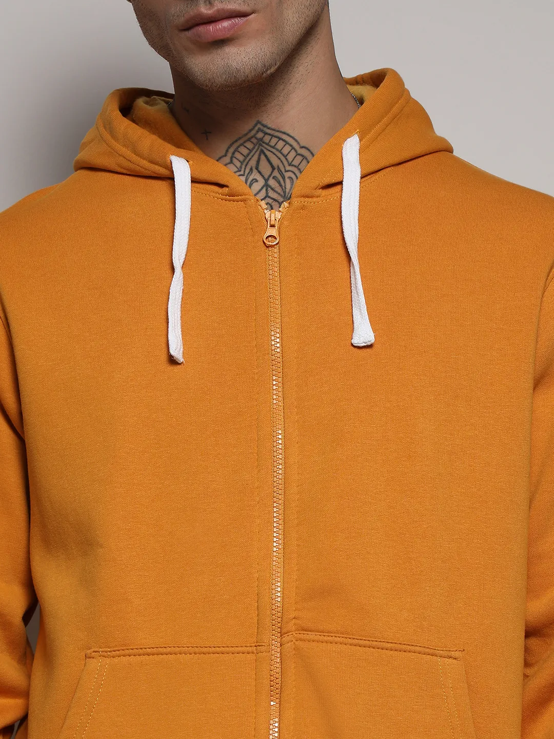 Zip-Front Hoodie With Contrast Drawstring - Image 7