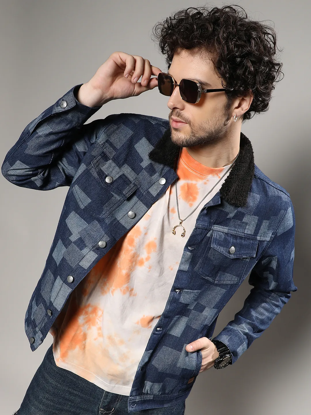 Bar Striped Quilted Jacket