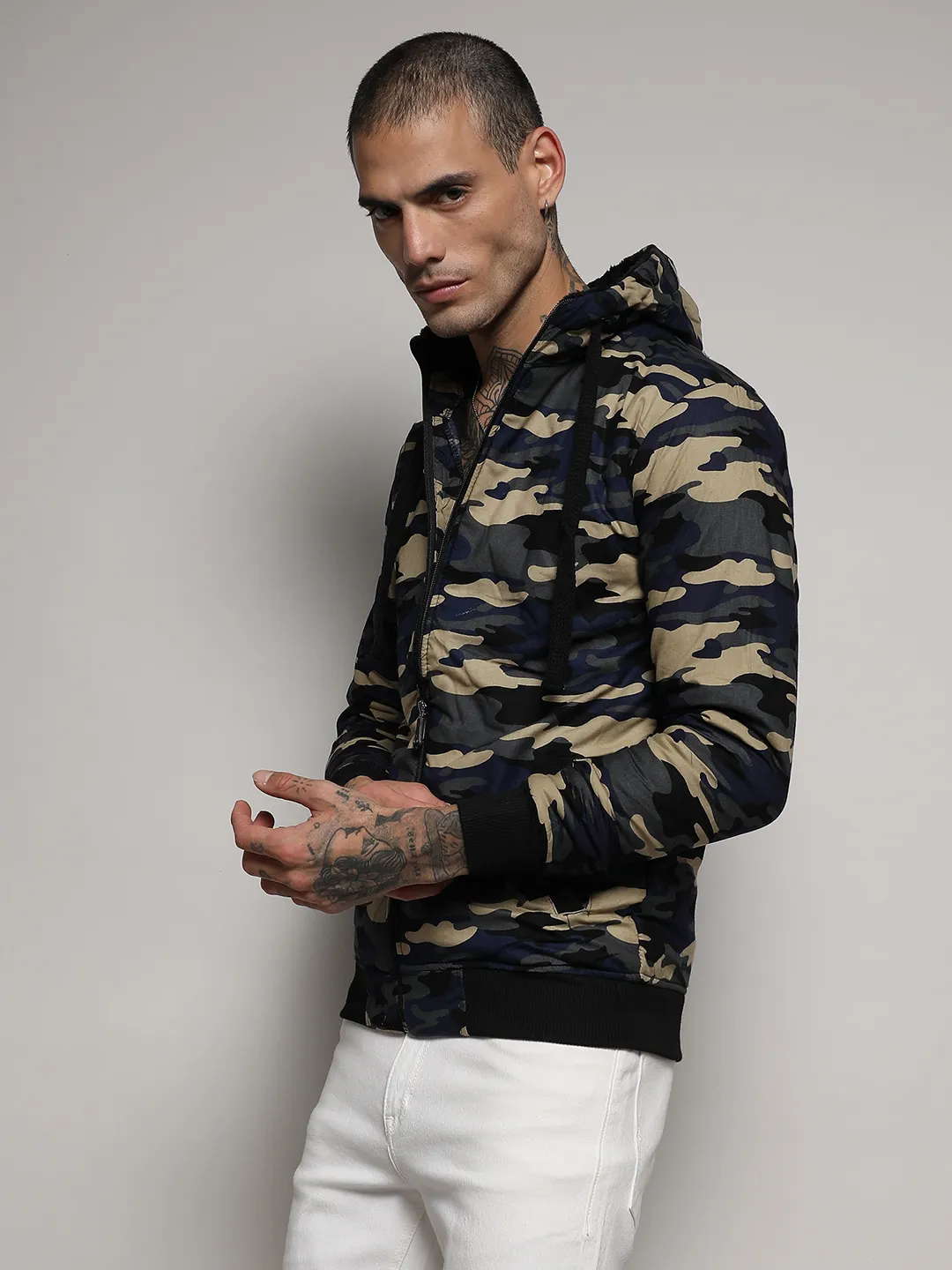 Camouflage Hoodie With Insert Pocket - Image 3