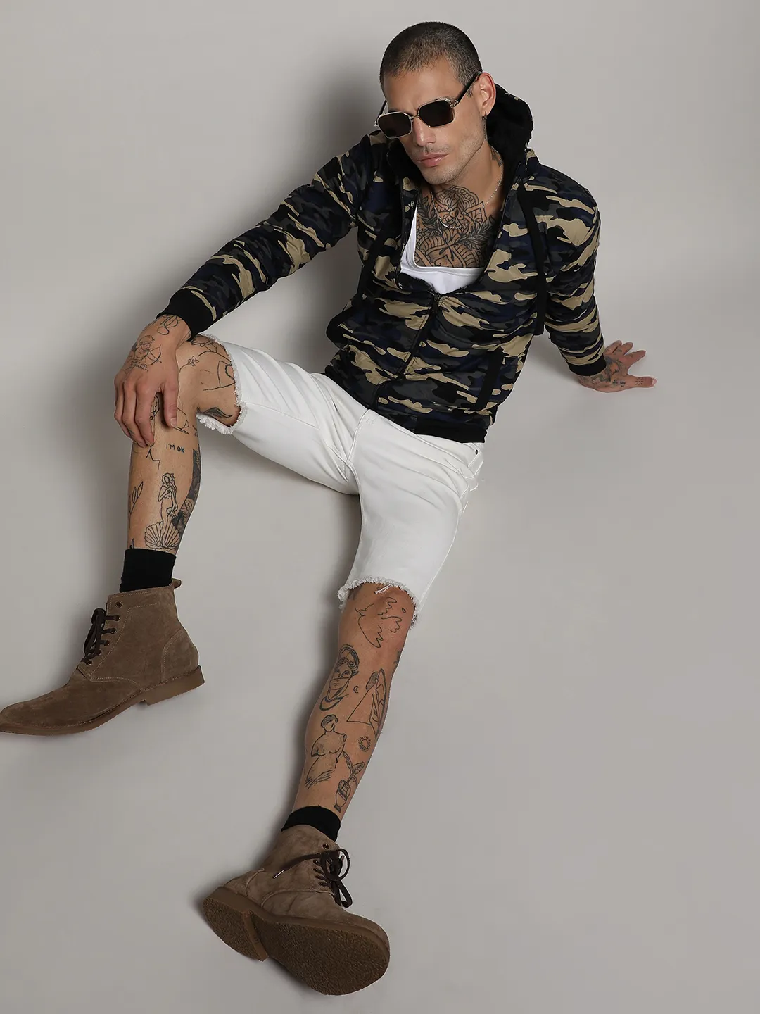 Camouflage Hoodie With Insert Pocket - Image 6