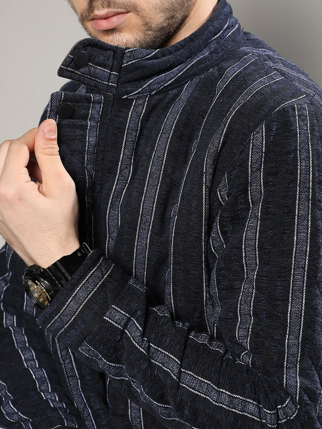Fleece Block Denim Jacket - Image 10