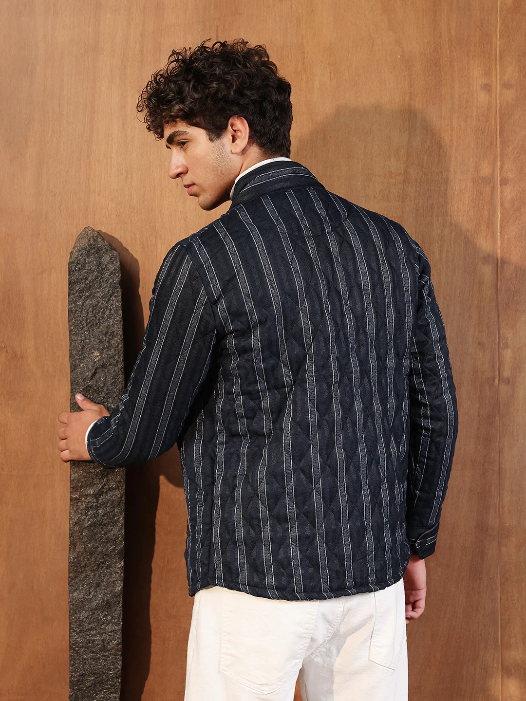 Fleece Block Denim Jacket - Image 2
