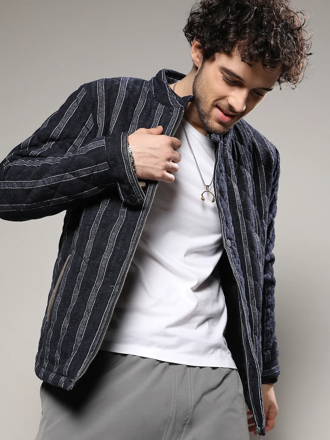 Fleece Block Denim Jacket - Image 4