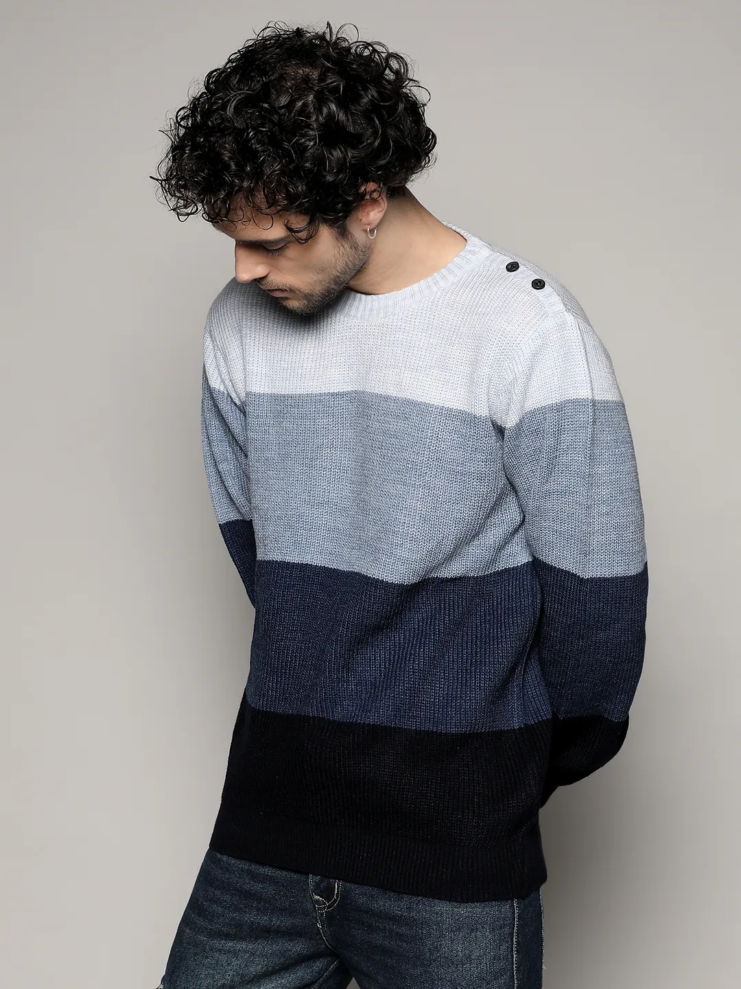 Contrast Panel Sweater - Image 3