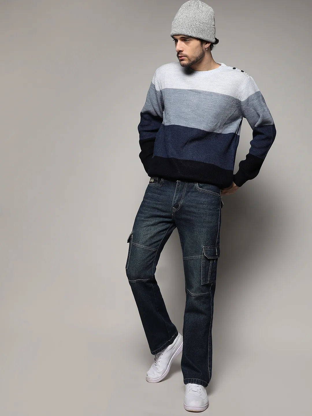 Contrast Panel Sweater - Image 6
