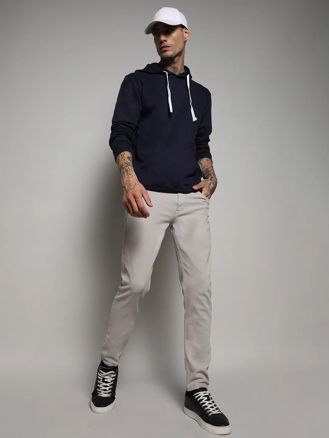 Pullover Hoodie With Contrast Drawstring - Image 6