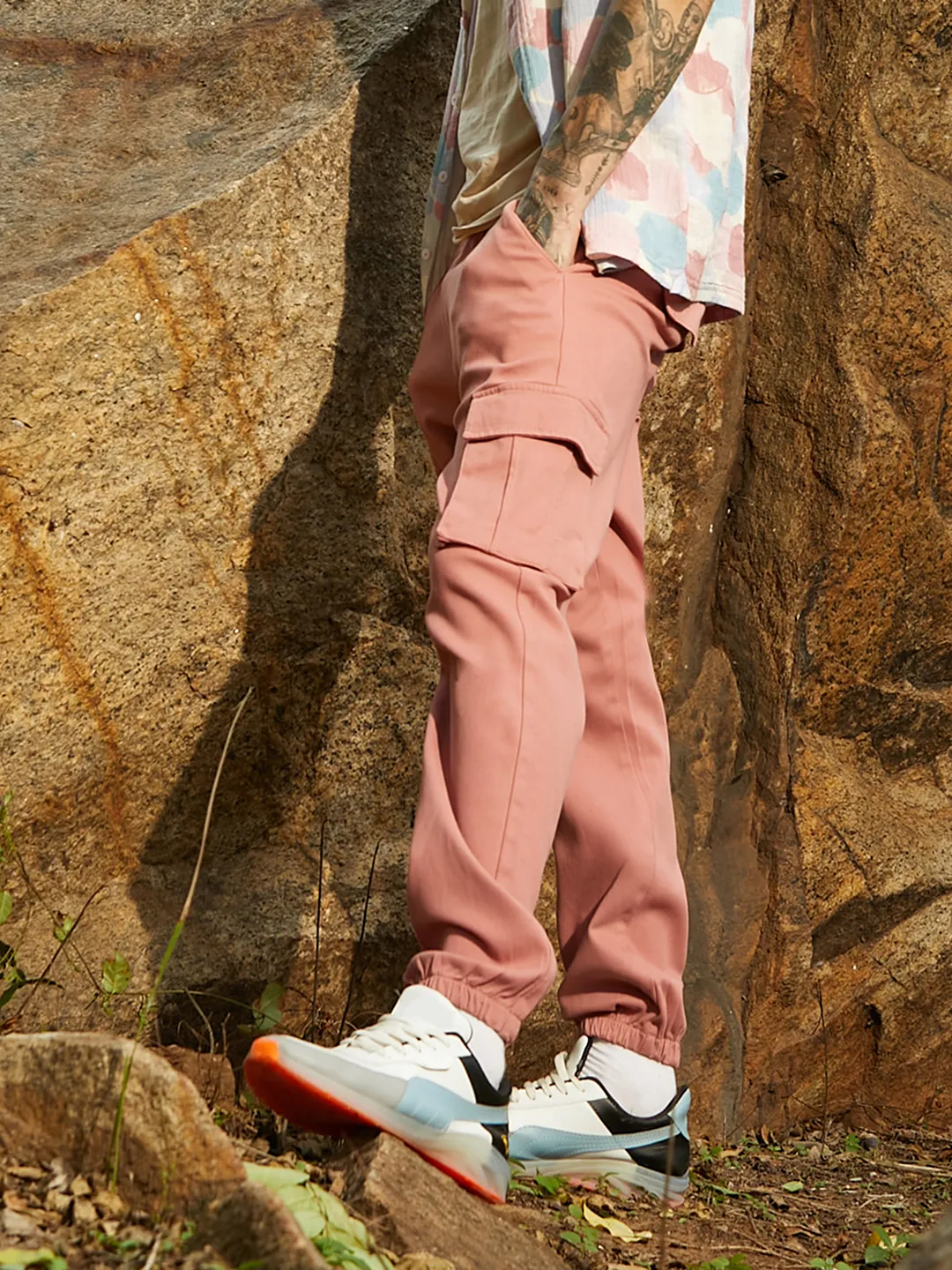 Cuffed Hem Cargo Trousers - Image 3
