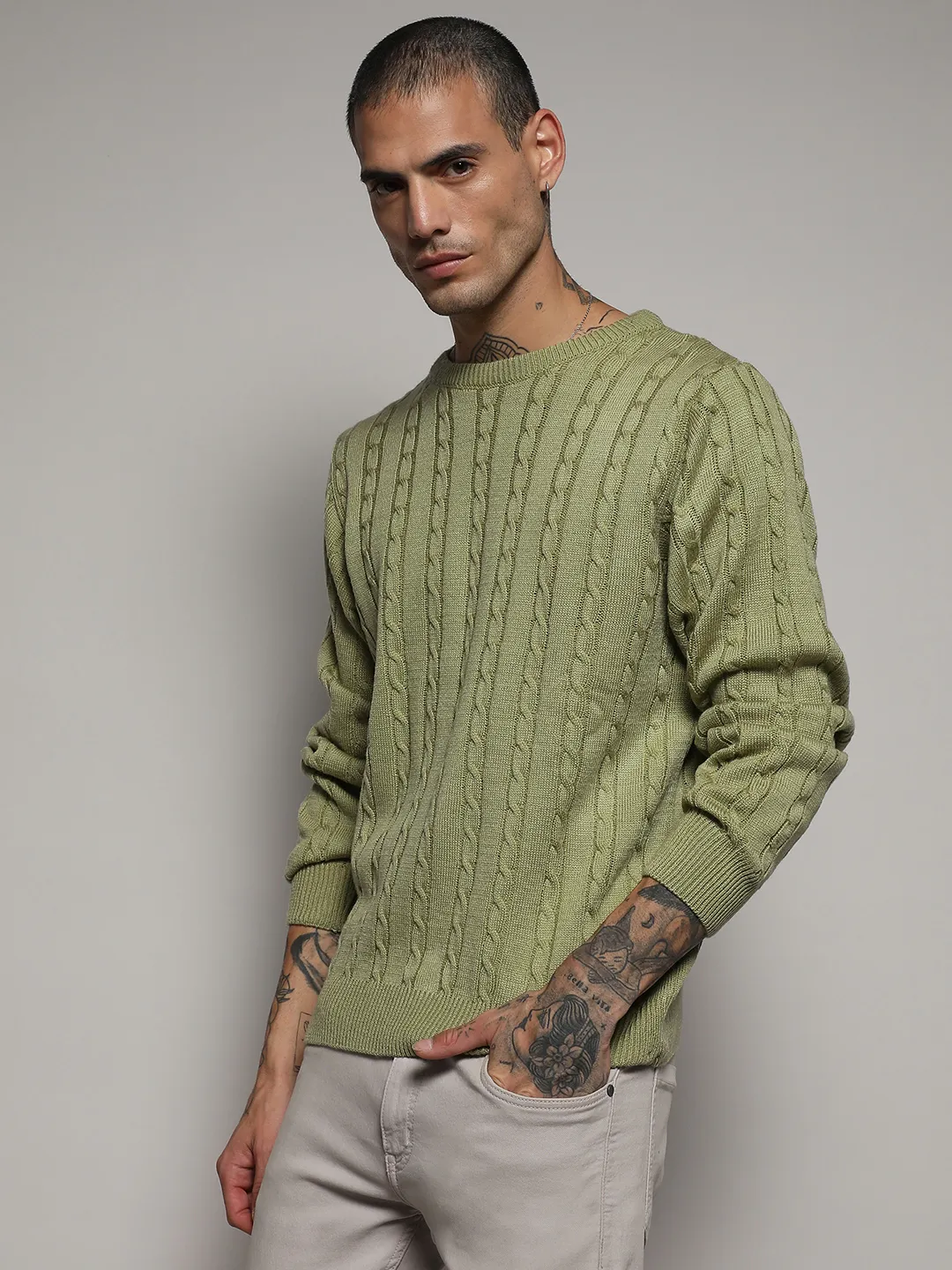 Cable Knit Sweater - Image 3