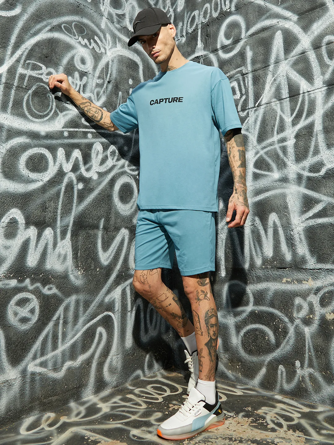 Oversized Blue Capture Co-Ord Set - Image 4
