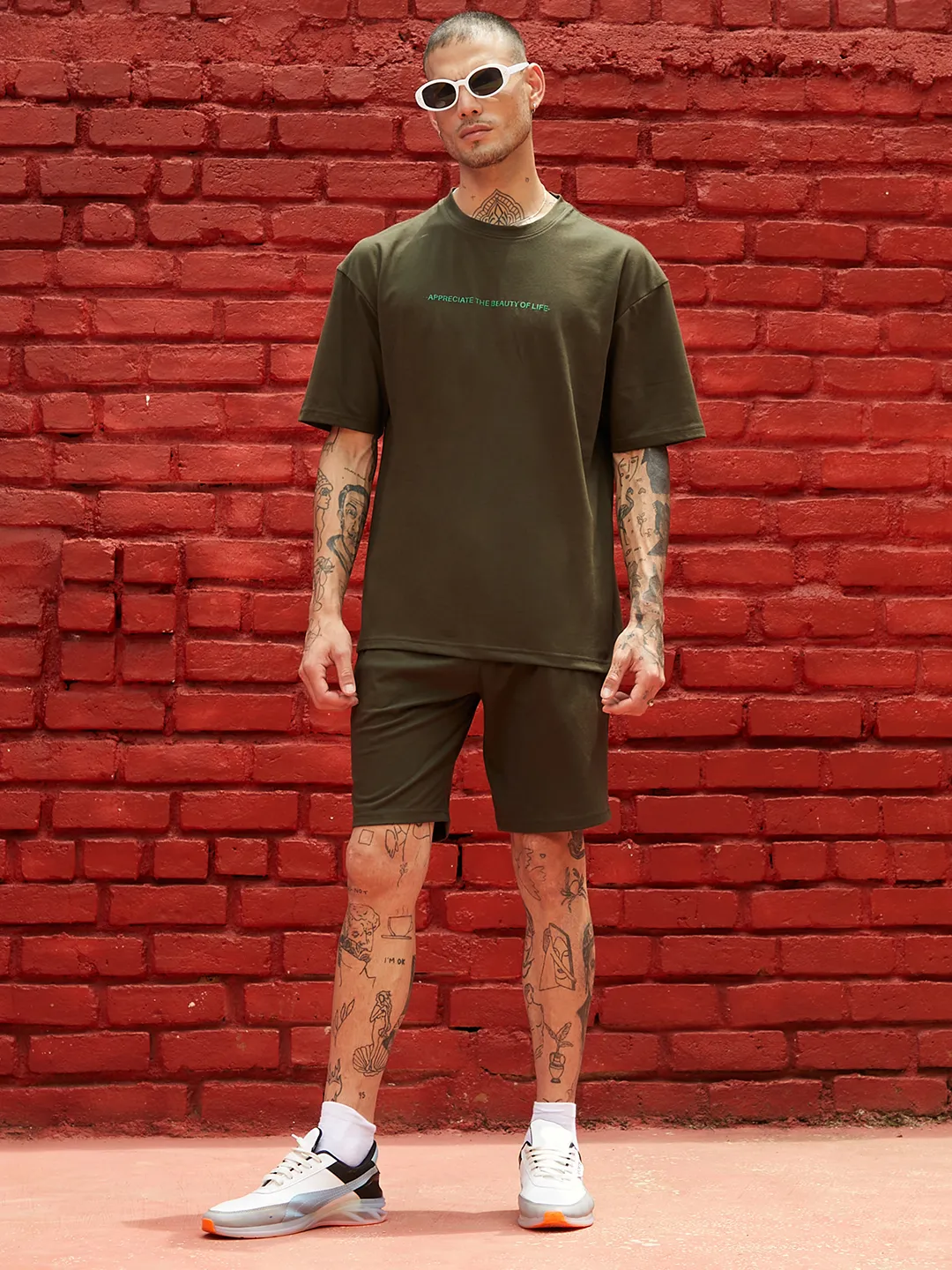 Oversized Forest Green Smell The Flower Co-Ord Set - Image 6
