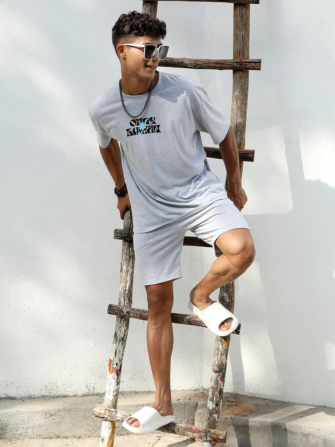 Oversized Grey Only Human Co-Ord Set - Image 3