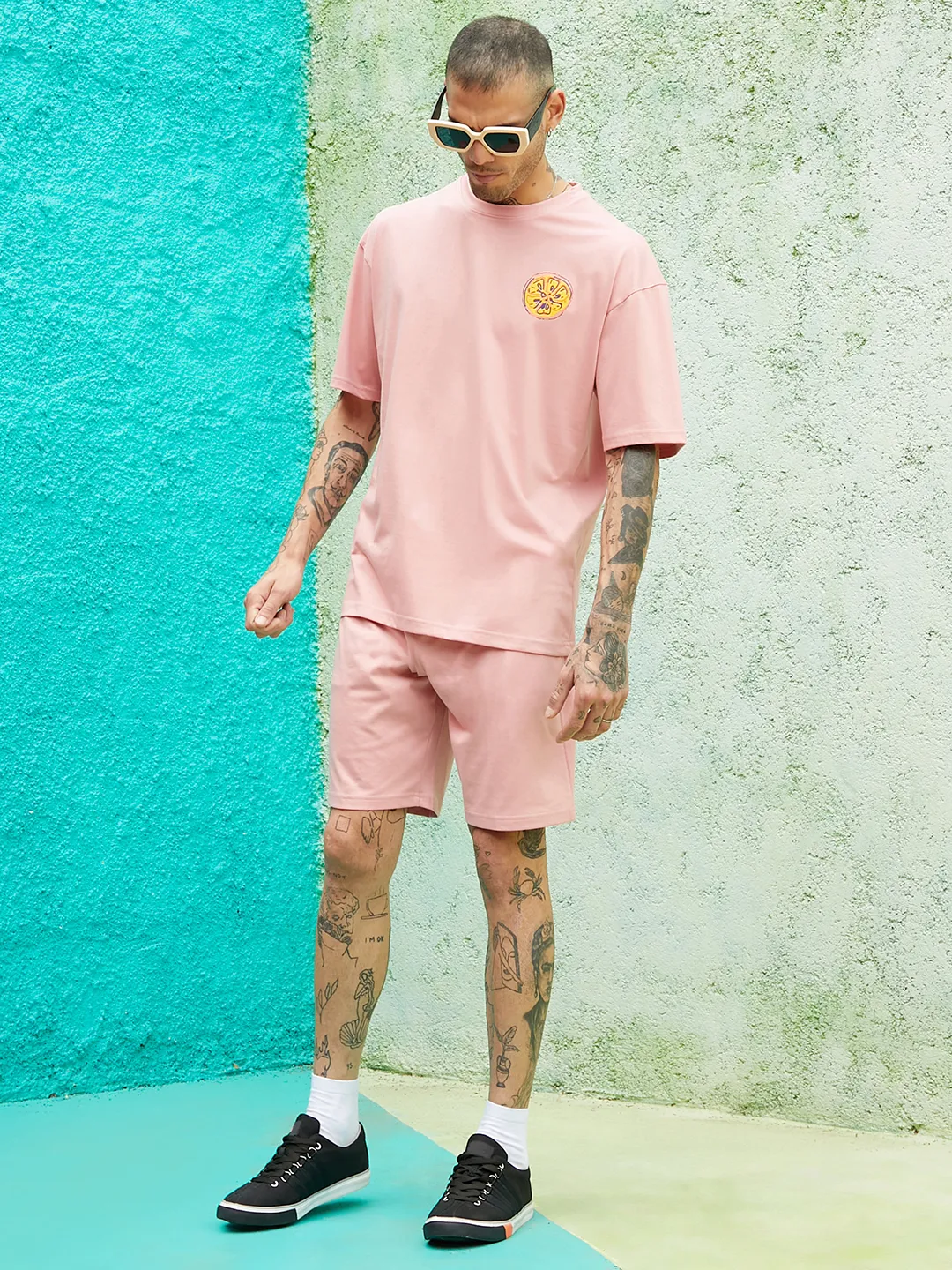 Oversized Pink Orange Mouth Co-Ord Set - Image 2