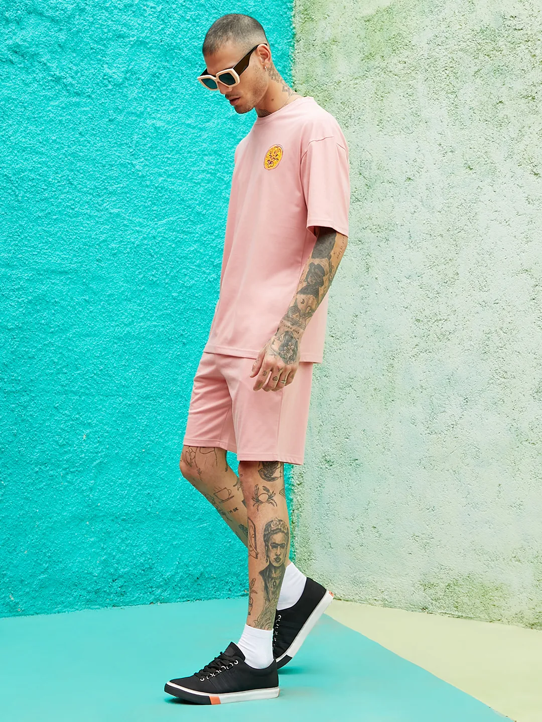 Oversized Pink Orange Mouth Co-Ord Set - Image 3