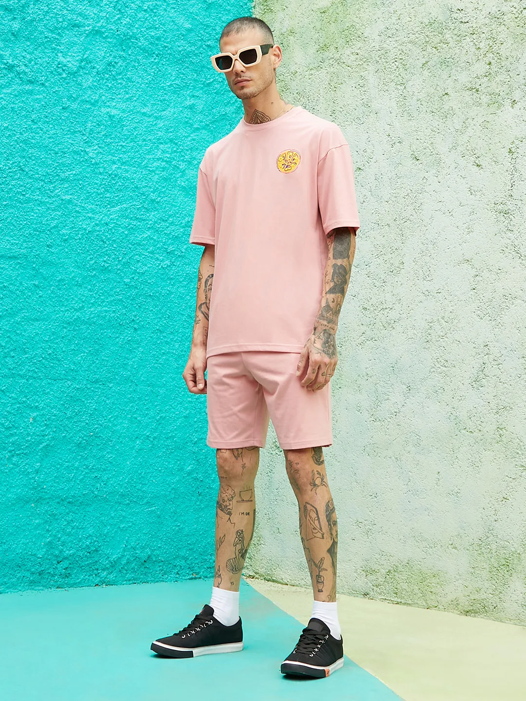 Oversized Pink Orange Mouth Co-Ord Set - Image 6
