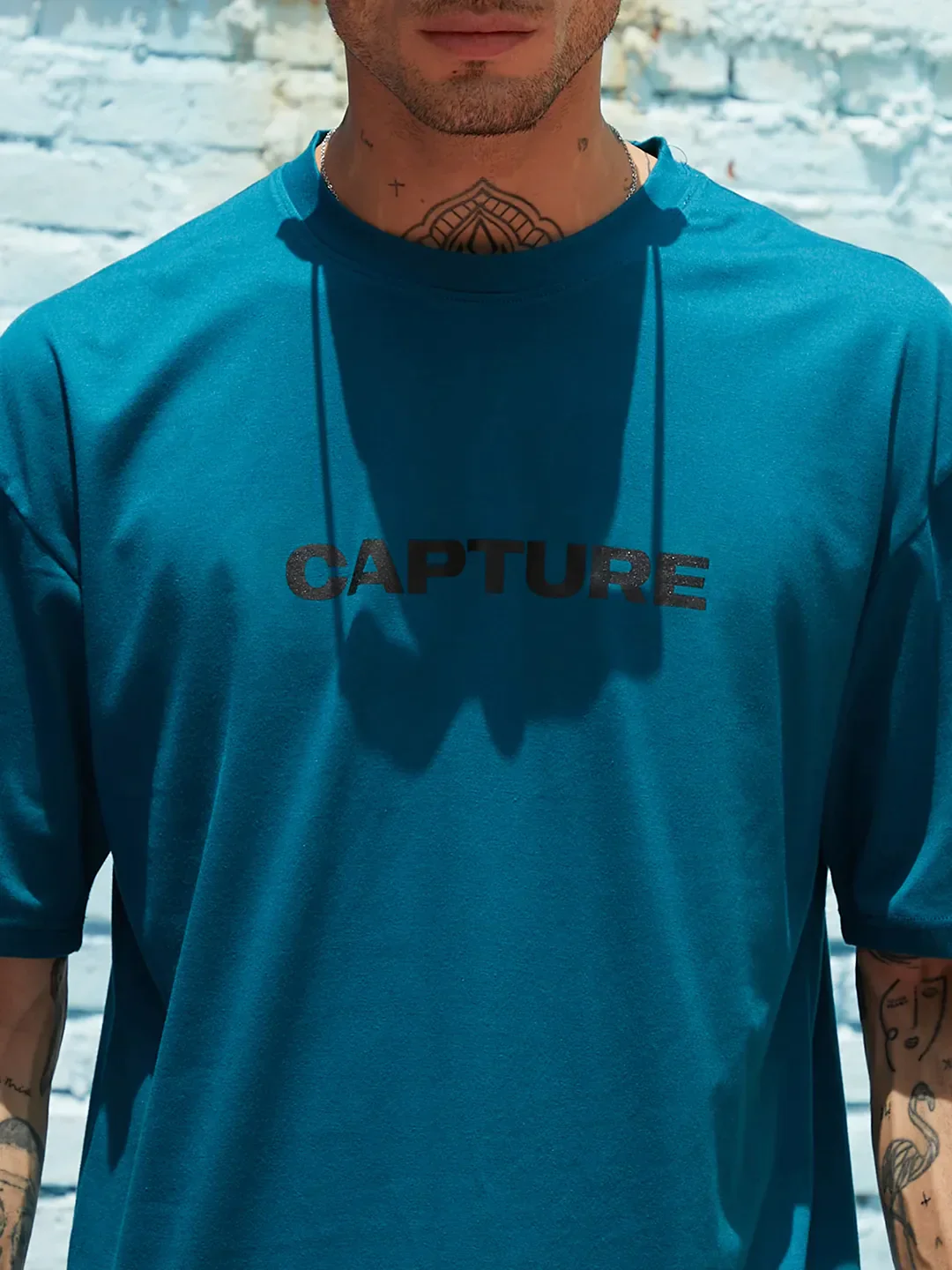 Oversized Teal Blue Capture Co-Ord Set - Image 8