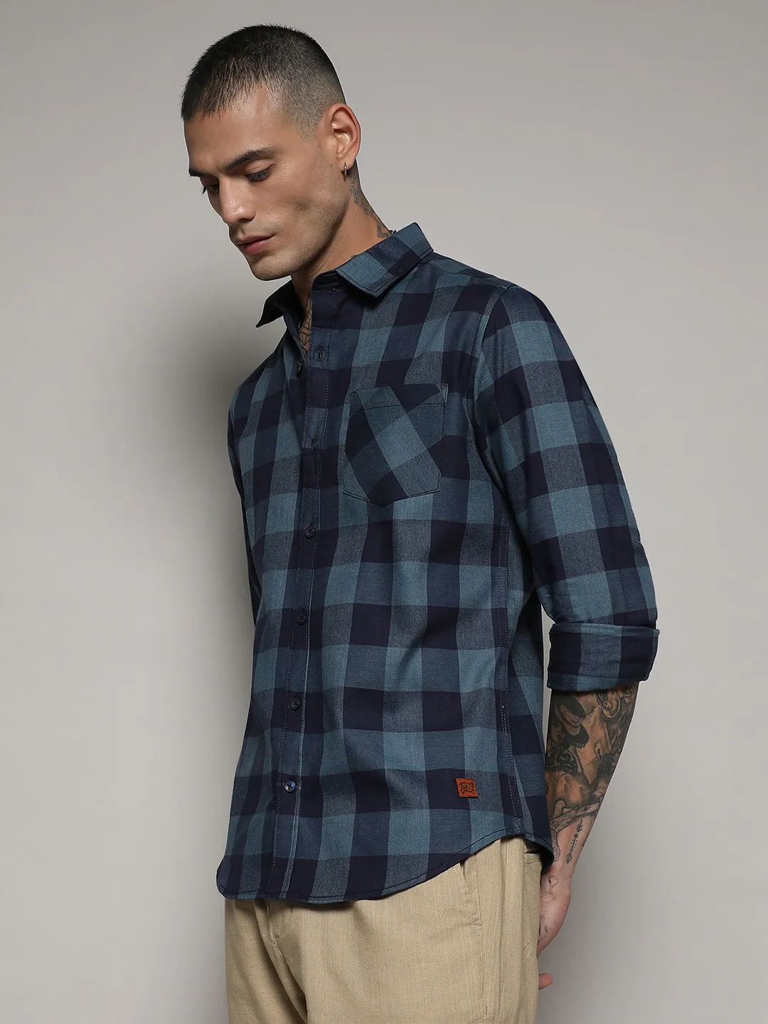 Cotton Check Shirt - Image 3