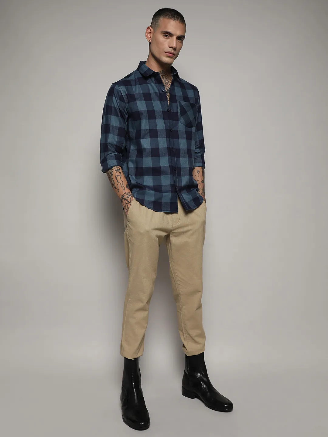 Cotton Check Shirt - Image 5