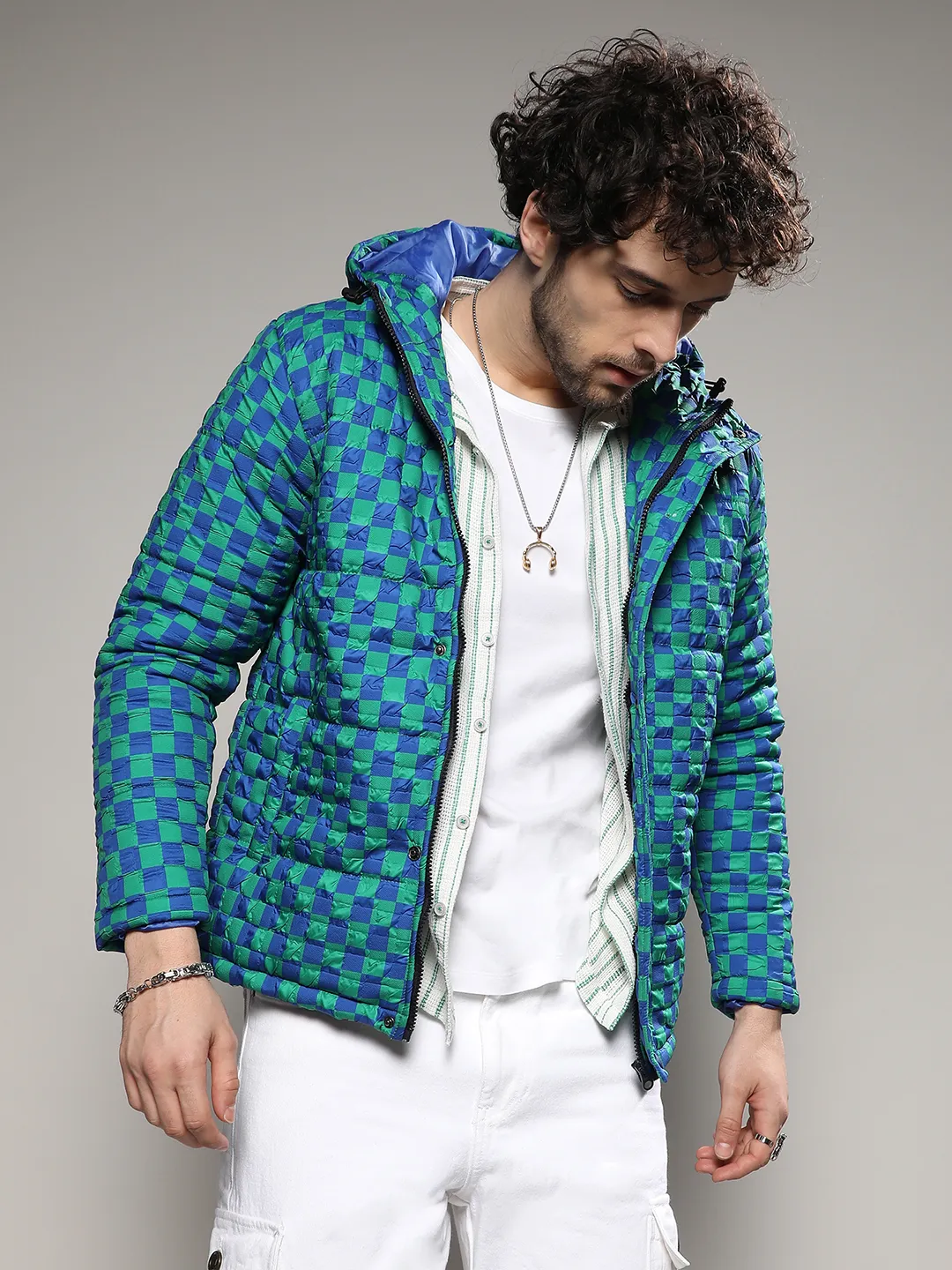Micro Buffalo Check Puffer Jacket - Image 2